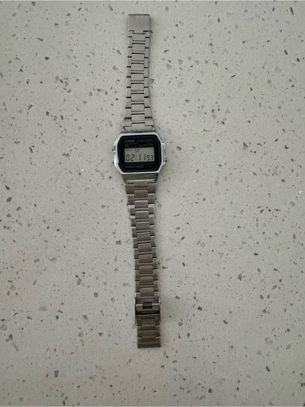 Casio Digital Stainless Steel Watch - Silver